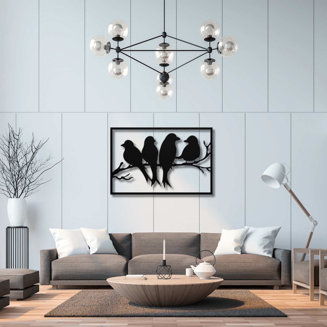 Wall Art Black / 12 Inch Birds Flock Together Wall Art