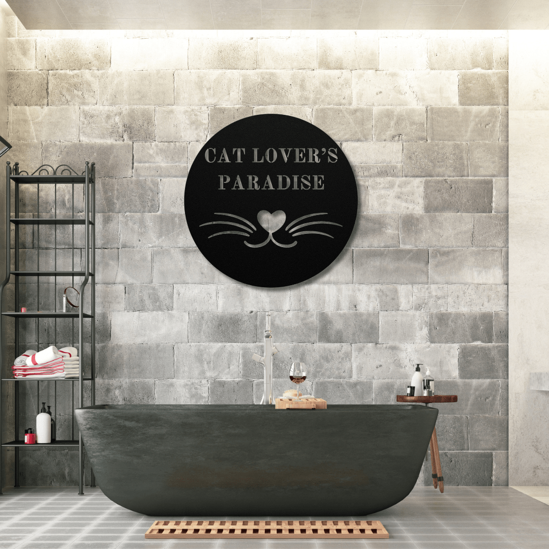 Wall Art Black / 12 Inch Cat Lover's Paradise Wall Art