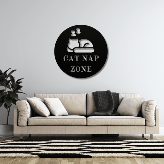 Wall Art Black / 12 Inch Cat Nap Zone Wall Art