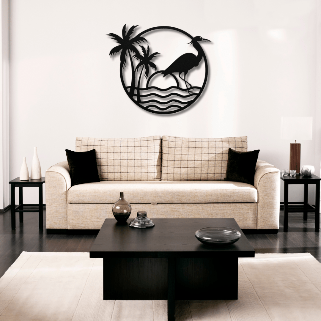 Wall Art Black / 12 Inch Egert on the Beach