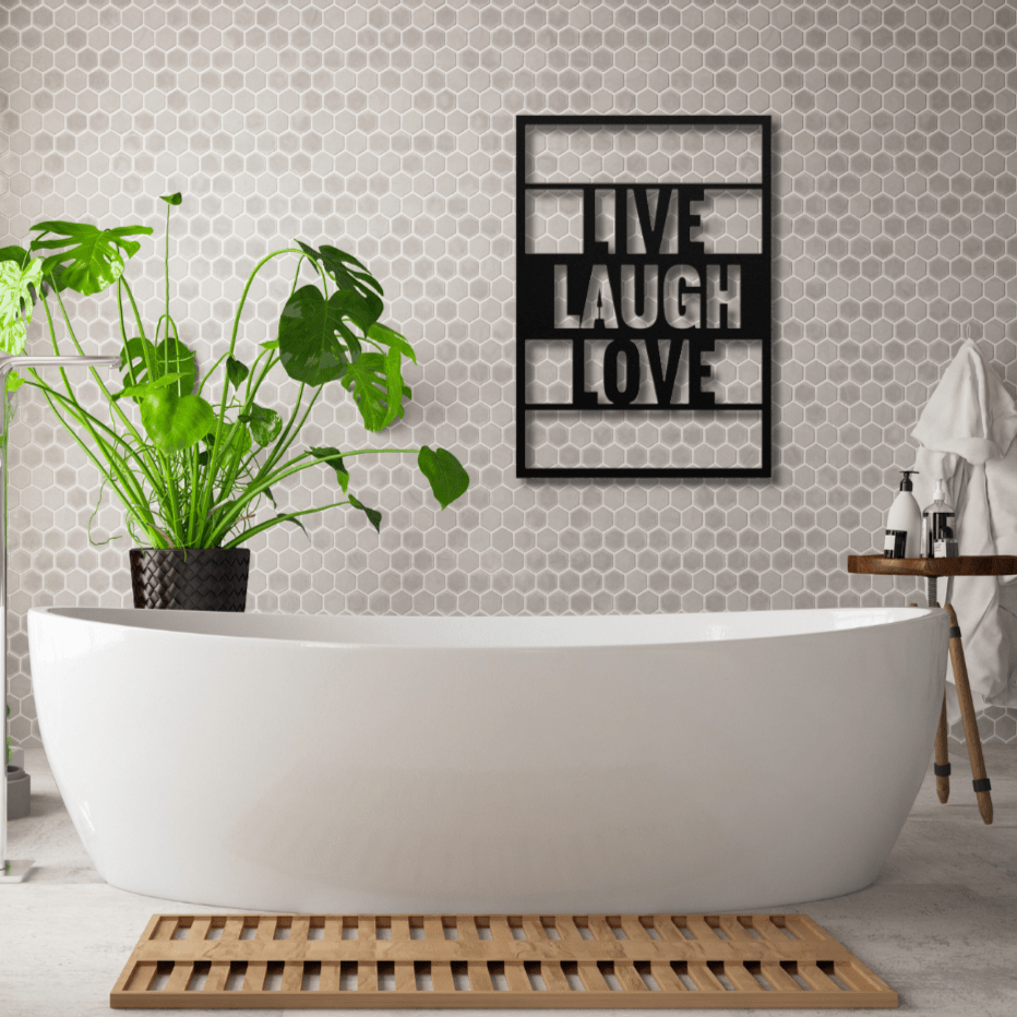 Wall Art Black / 12 Inch Live, Laugh, Love Wall Art