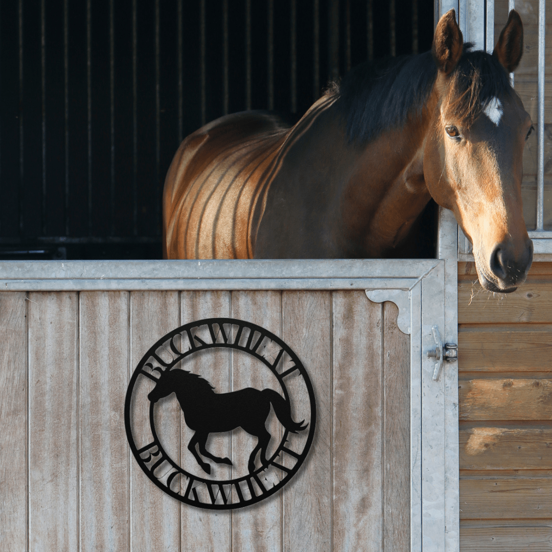 Wall Art Black / 12 Inch Swift Gallop Nameplate