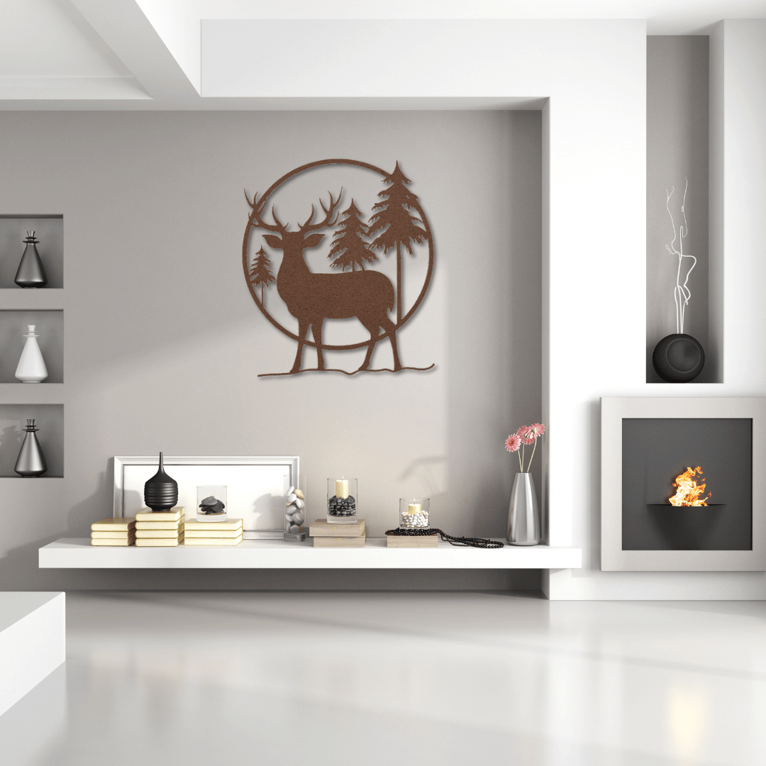 Wall Art Copper / 12 Inch Beautiful Elk Wall Art