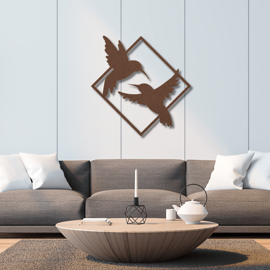 Wall Art Copper / 12 Inch Birds Playing Wall Art