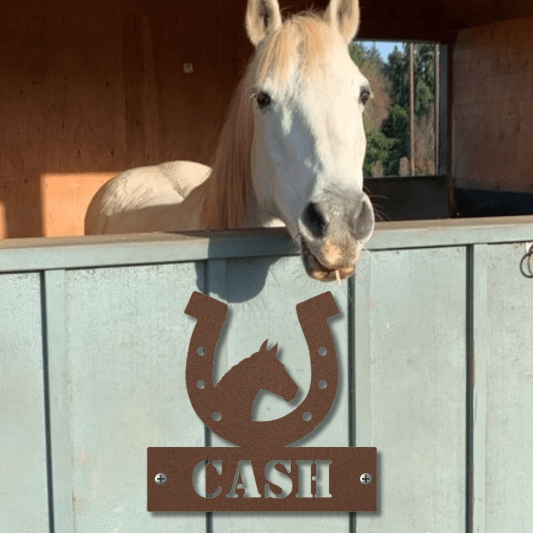 Wall Art Copper / 12 Inch Loyal Horseshoe Display Nameplate