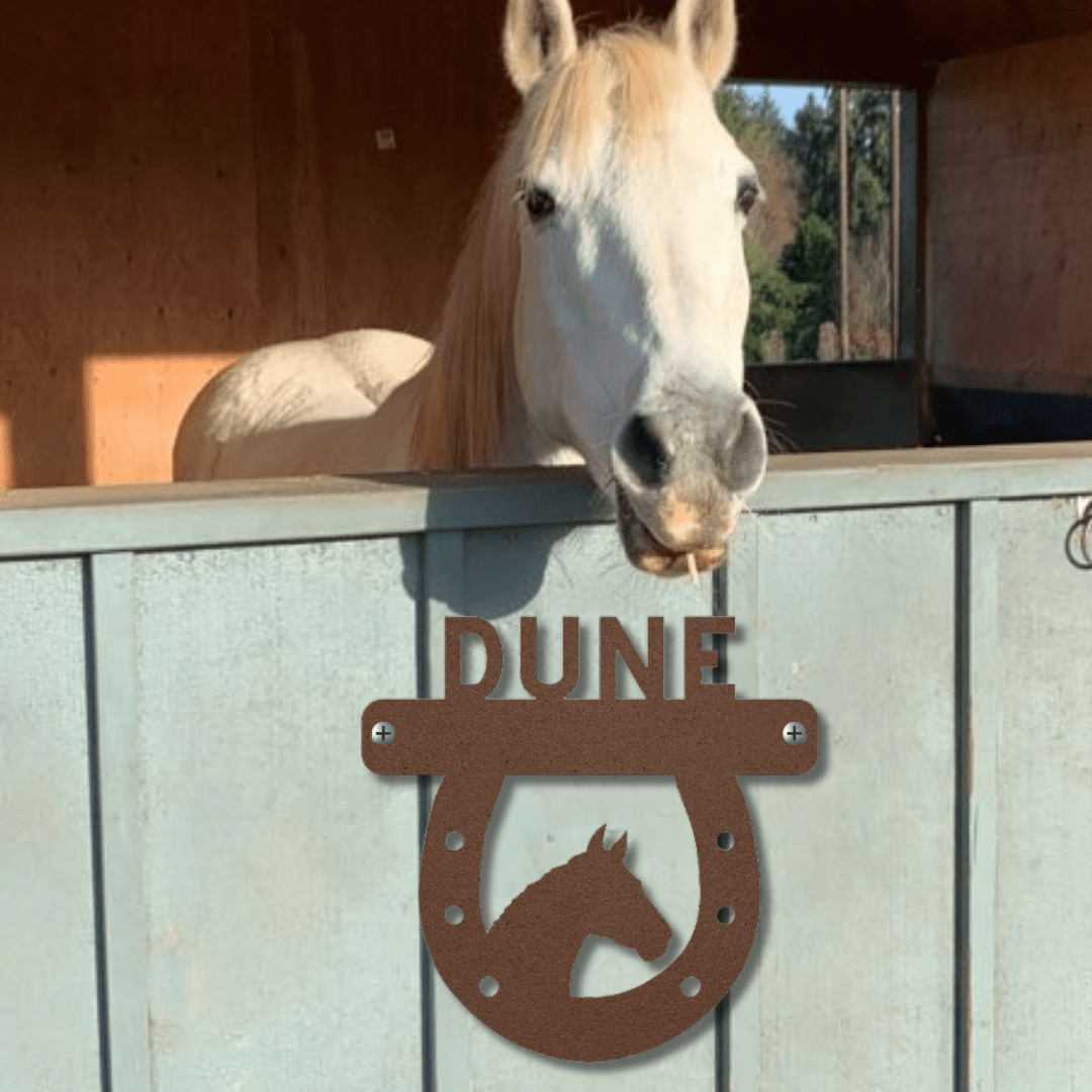 Wall Art Copper / 12 Inch Majestic Horseshoe Nameplate