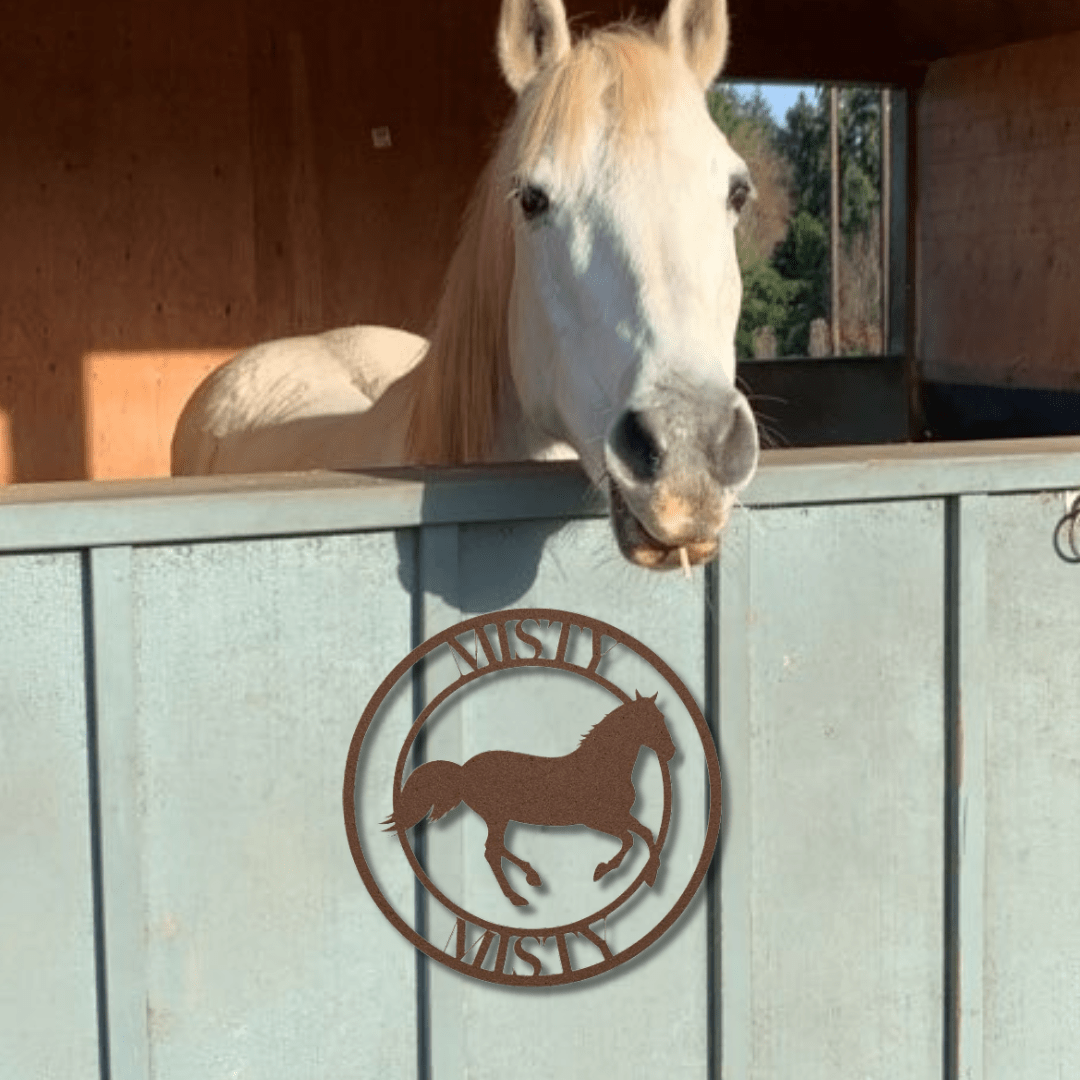 Wall Art Copper / 12 Inch Spirited Gallop Nameplate