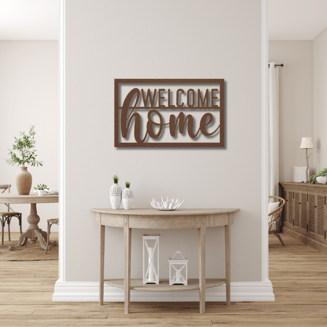 Wall Art Copper / 12 Inch Welcome Home Wall Art