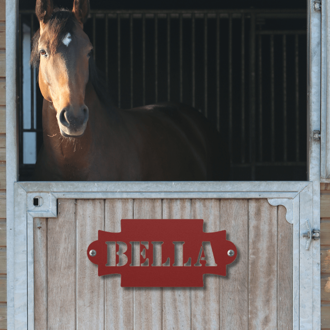 Wall Art Red / 12 Inch Classic Nameplate