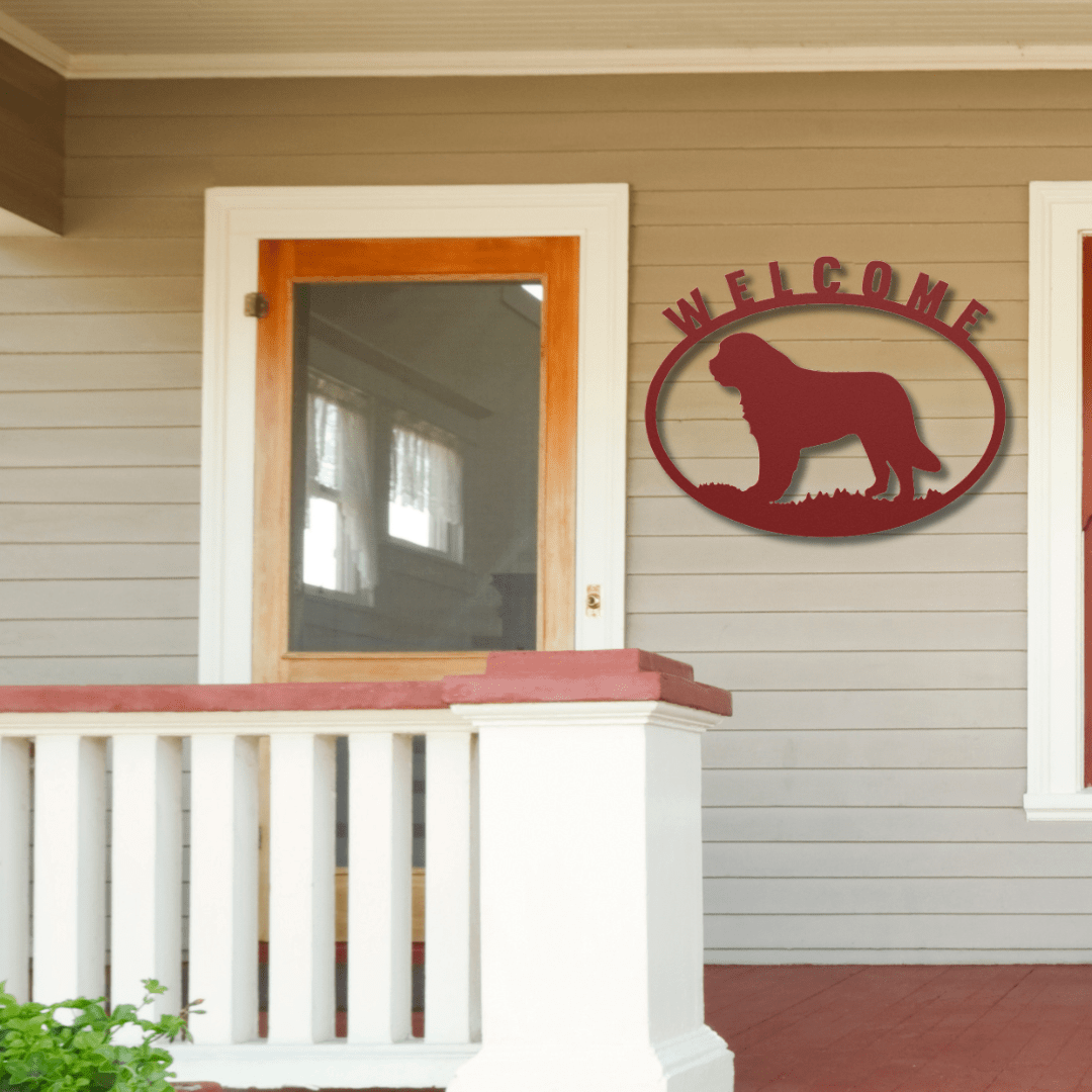 Wall Art Red / 12 Inch Dog Welcome Sign