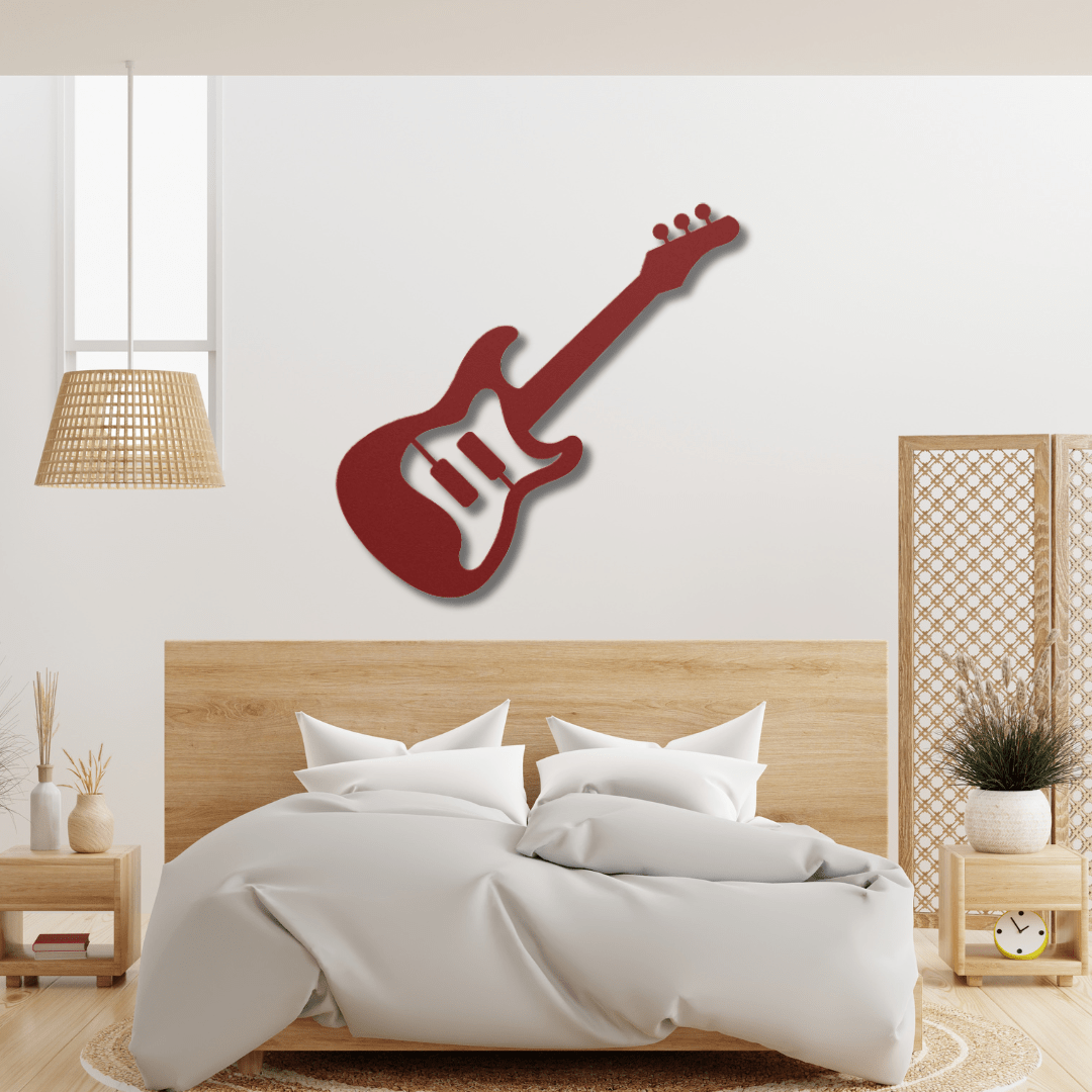 Wall Art Red / 12 Inch Electric Guitar Wall Art