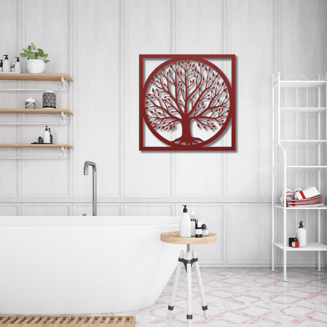 Wall Art Red / 12 Inch Family Tree Wall Art