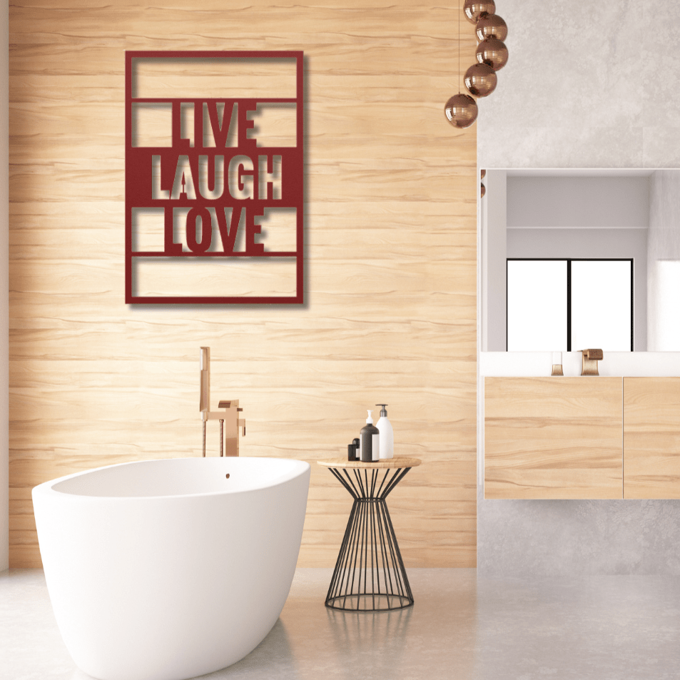 Wall Art Red / 12 Inch Live, Laugh, Love Wall Art