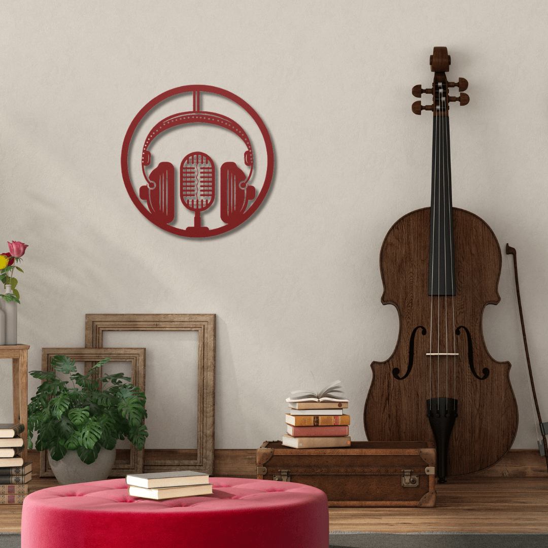 Wall Art Red / 12 Inch Podcast Wall Art