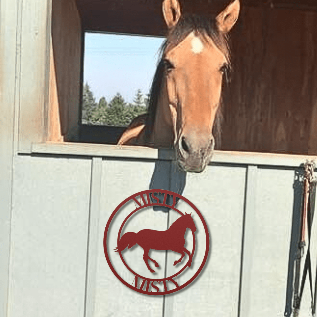 Wall Art Red / 12 Inch Spirited Gallop Nameplate