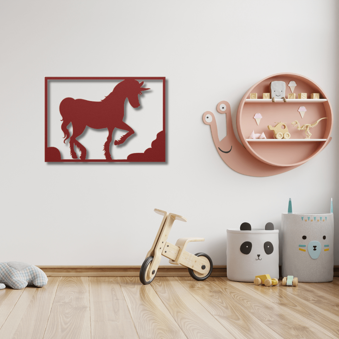 Wall Art Red / 12 Inch Unicorn Wall Decor