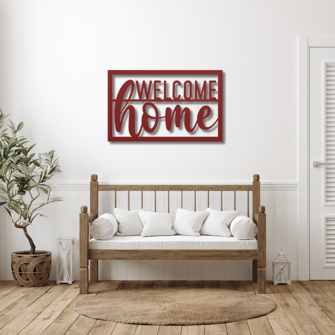 Wall Art Red / 12 Inch Welcome Home Wall Art