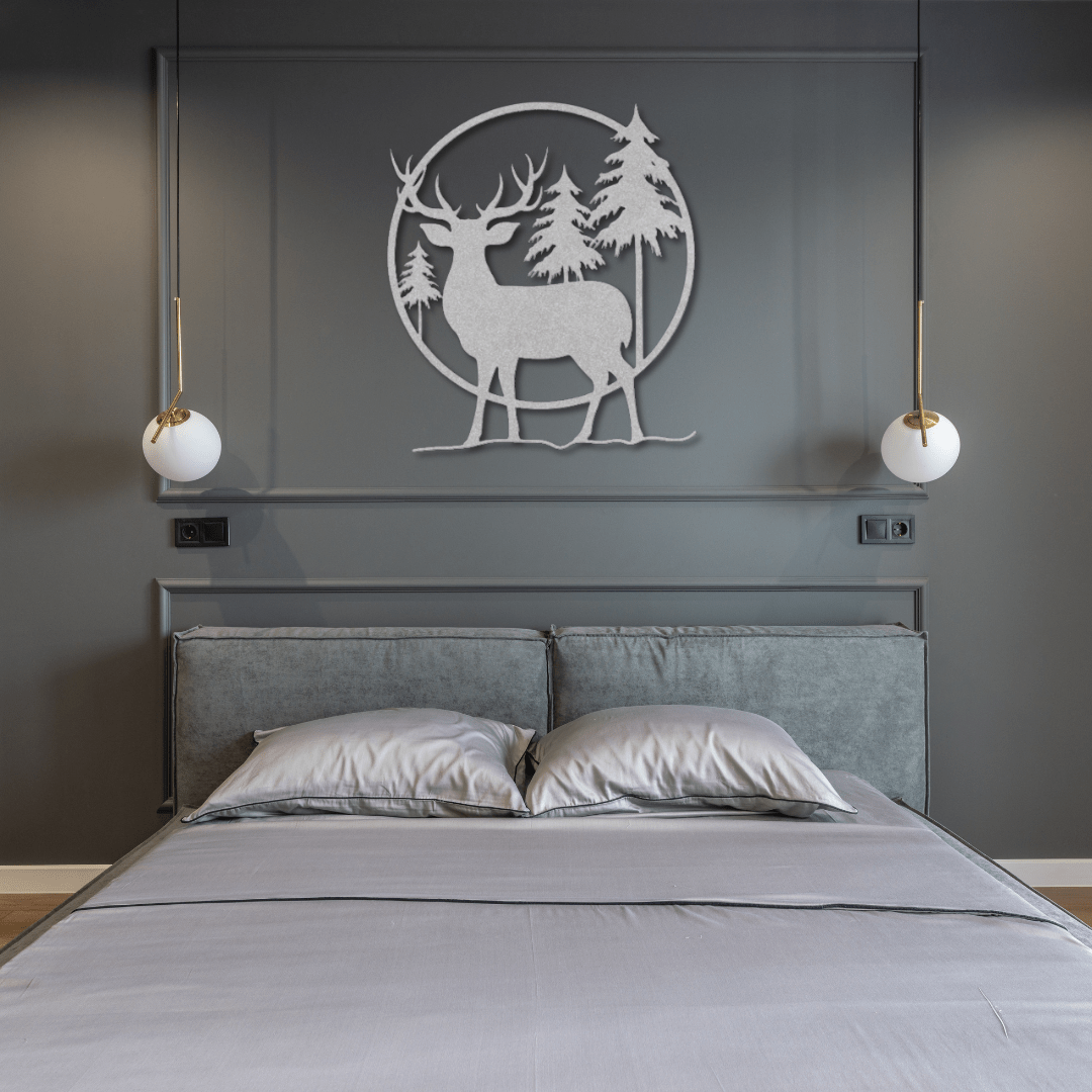 Wall Art Silver / 12 Inch Beautiful Elk Wall Art