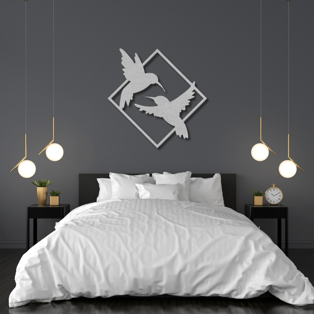 Wall Art Silver / 12 Inch Birds Playing Wall Art