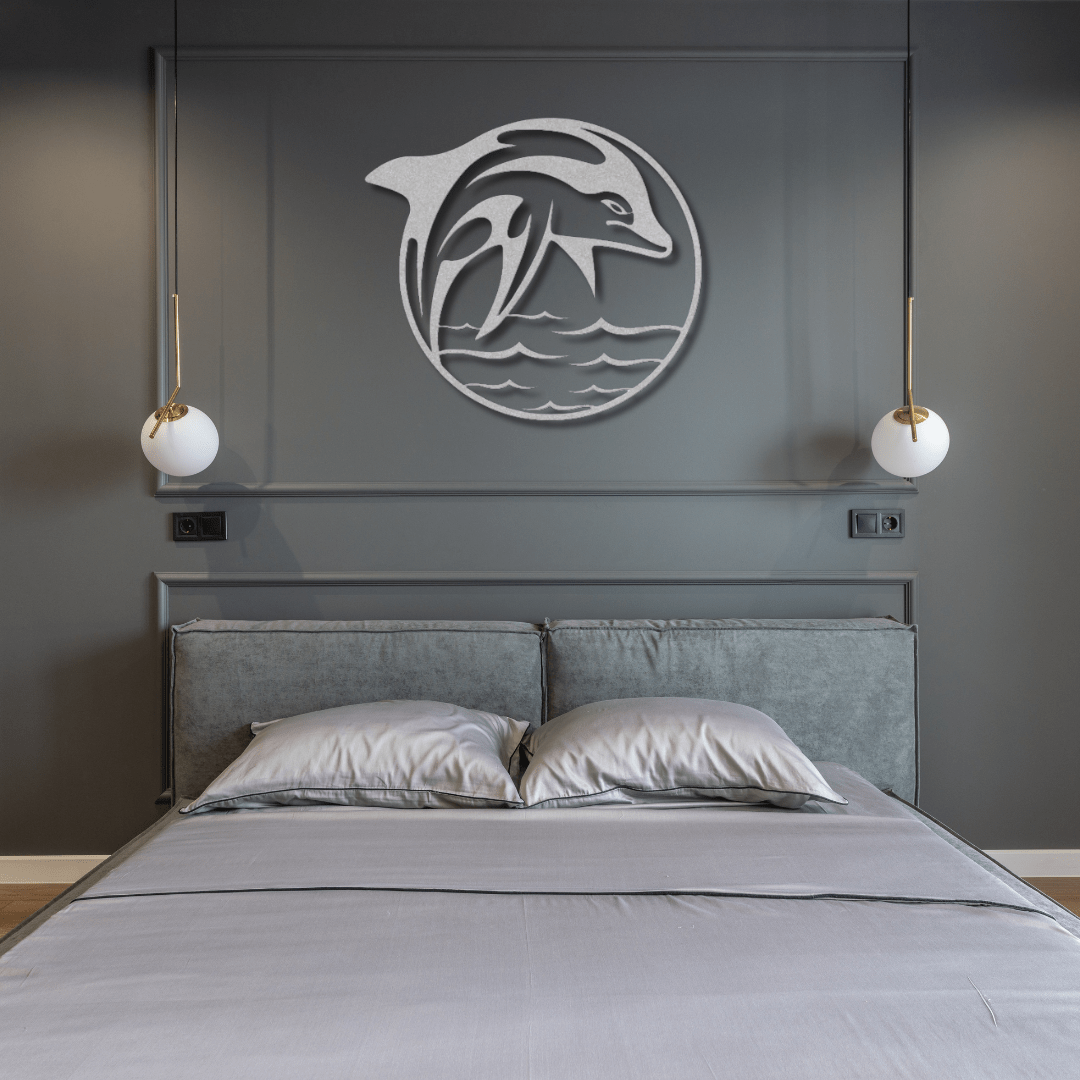 Wall Art Silver / 12 Inch Dolphin Wall Art