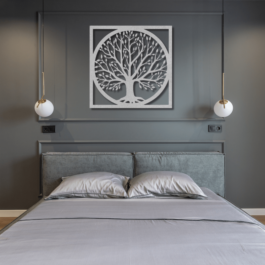 Wall Art Silver / 12 Inch Family Tree Wall Art