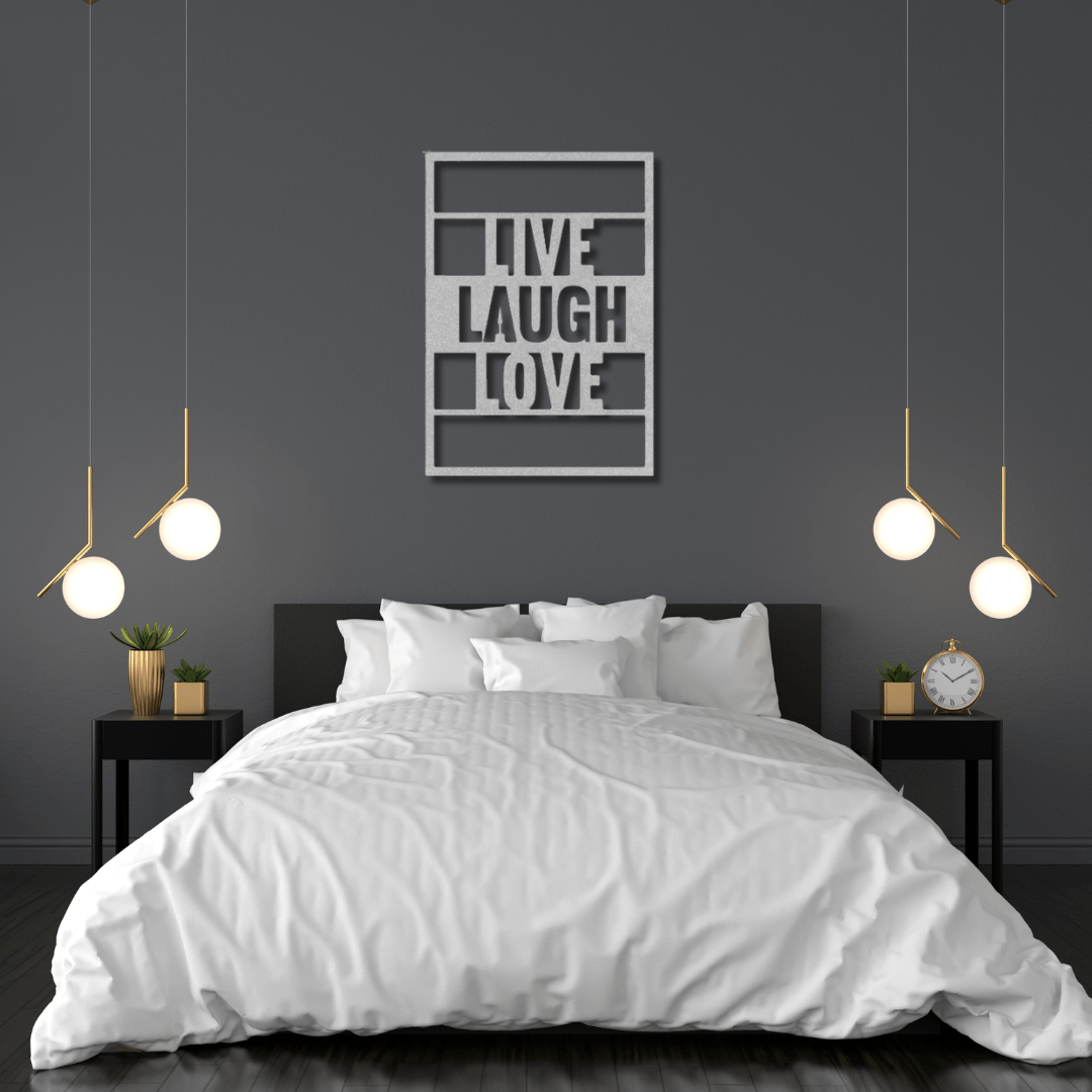 Wall Art Silver / 12 Inch Live, Laugh, Love Wall Art