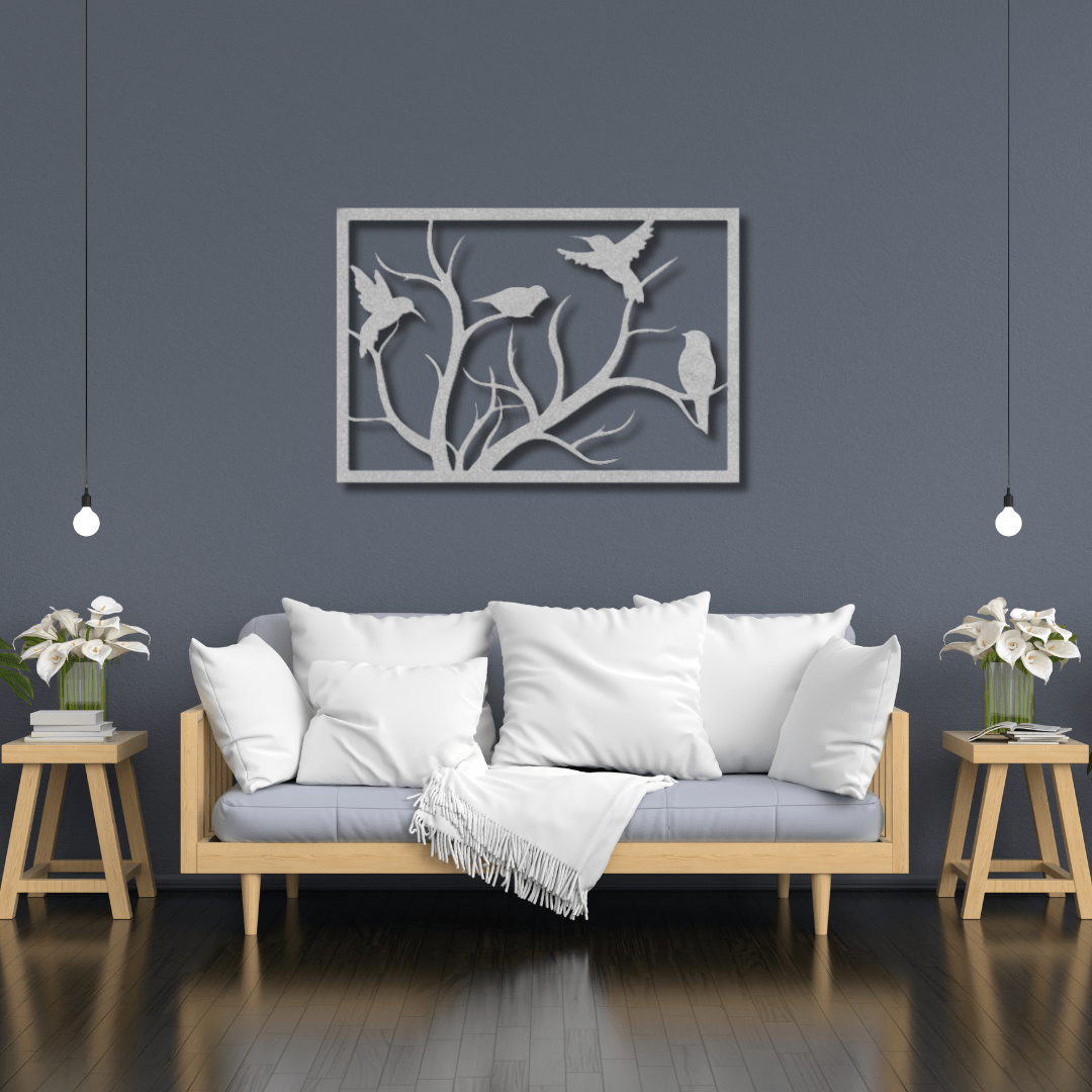 Wall Art Silver / 12 Inch Peaceful Bird Wall Art