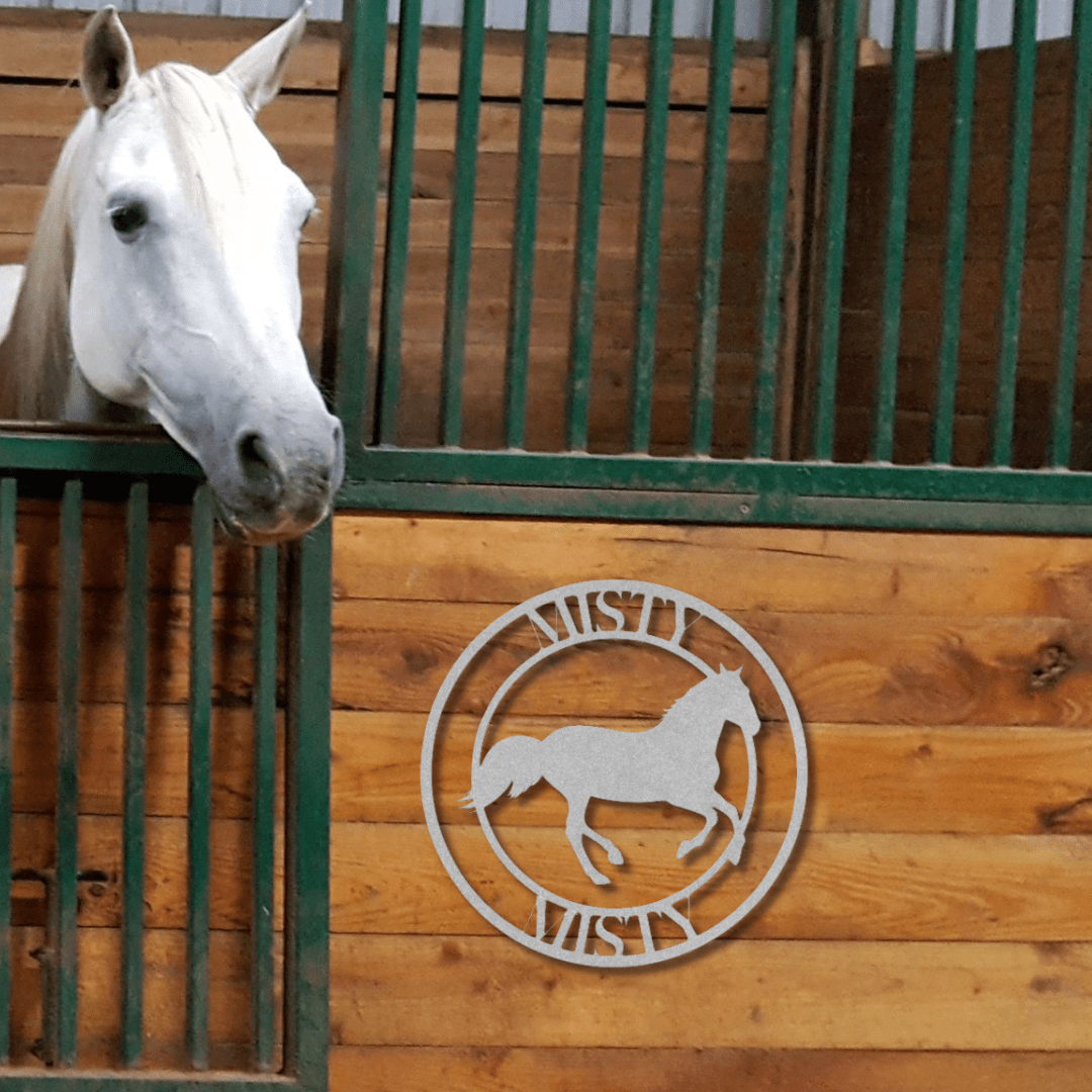 Wall Art Silver / 12 Inch Spirited Gallop Nameplate