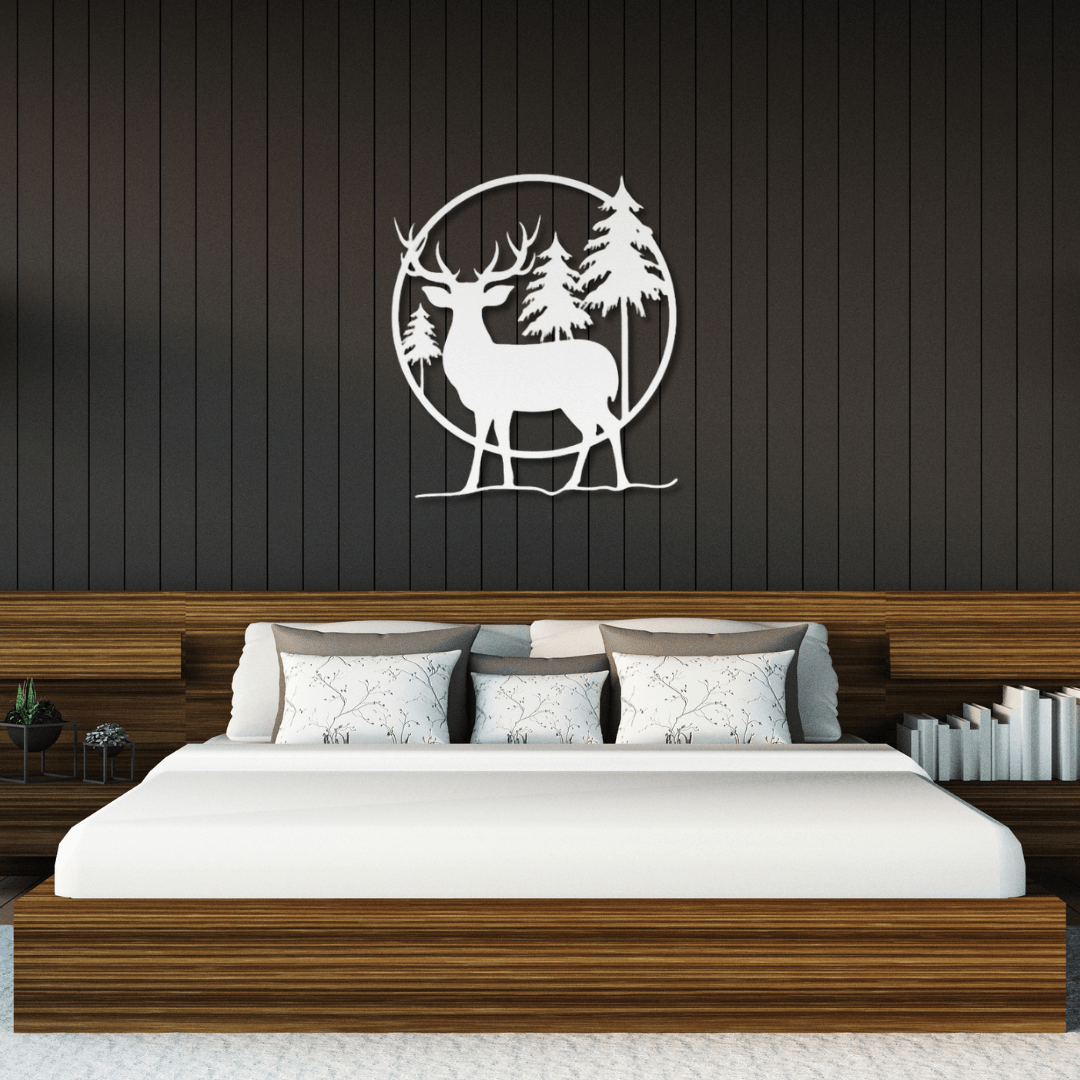 Wall Art White / 12 Inch Beautiful Elk Wall Art