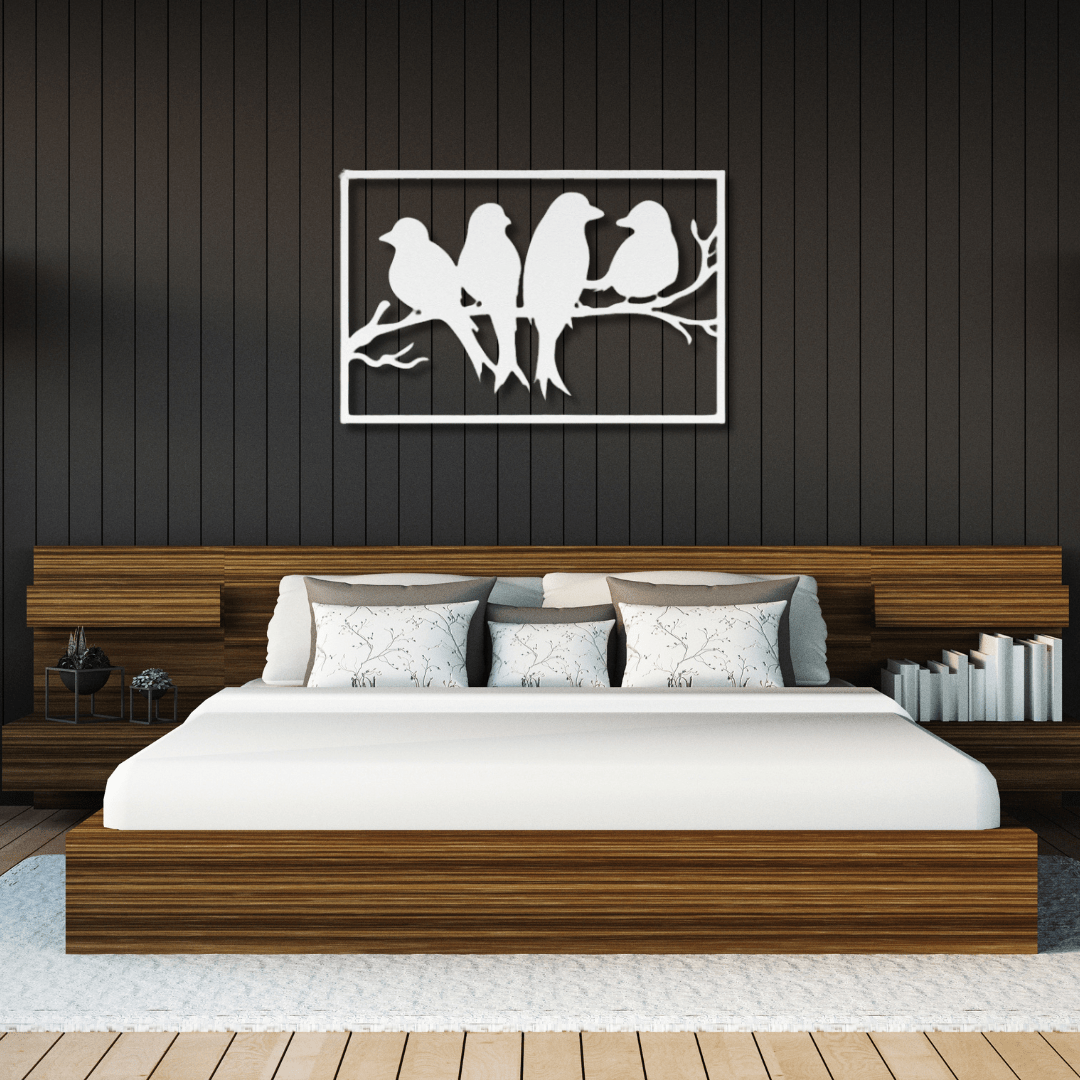 Wall Art White / 12 Inch Birds Flock Together Wall Art