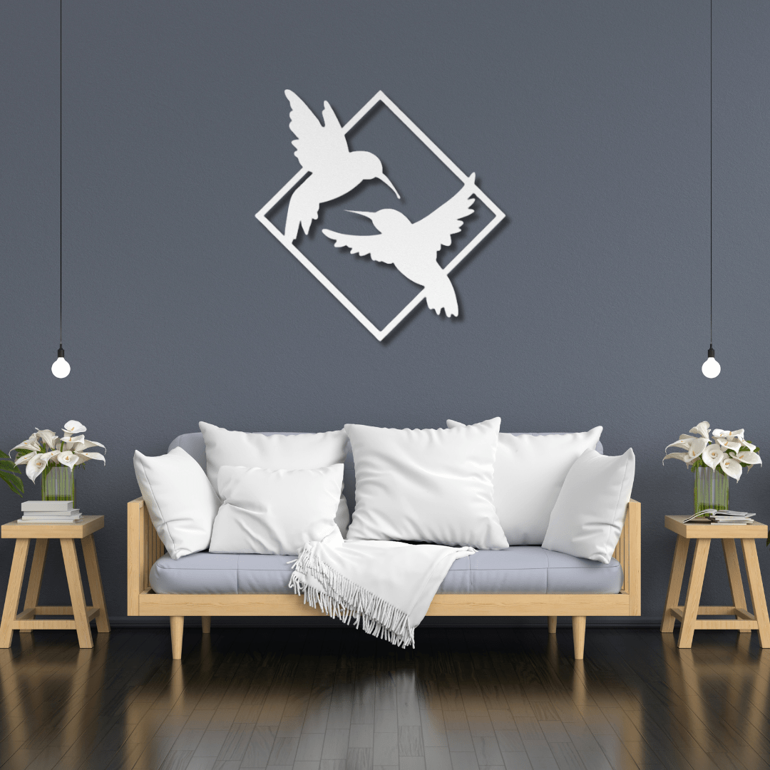 Wall Art White / 12 Inch Birds Playing Wall Art