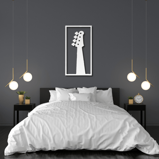 Wall Art White / 12 Inch Electric Guitar Neck Wall Art